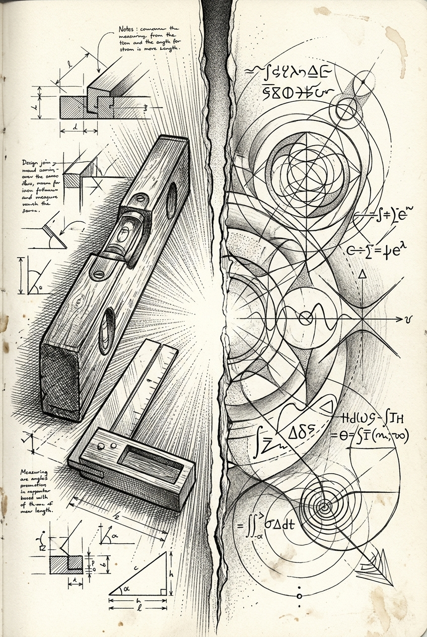 Carpenter's level splitting into abstract equations and light